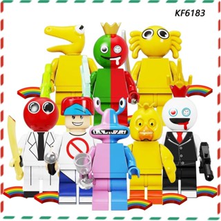 ของเล่นตัวต่อฟิกเกอร์ อนิเมะ rainbow friends ขนาดเล็ก สีฟ้า สําหรับเด็ก