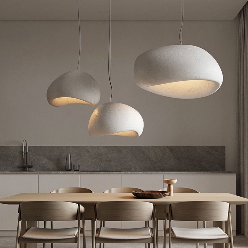 อินเทรนด ์ Wabi Sabi โคมไฟระย ้ าเพดาน LED E27 หลอดไฟ LED ห ้ องรับประทานอาหารบาร ์ Loft จี ้ โคมไฟ