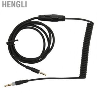 Hengli Coiled Headphone Cable  Wearable Retractable Headset Spring Cord Clear  Stable with Volume Key for Gaming Headphone