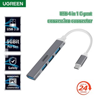 Ugreen ฮับแปลงแยกสาย USB 4-in-1 ตัว C-24h อเนกประสงค์ สําหรับคอมพิวเตอร์