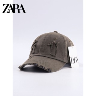 Zara หมวกเบสบอล แบบนิ่ม สไตล์ฮิปฮอป วินเทจ สําหรับผู้ชาย และผู้หญิง