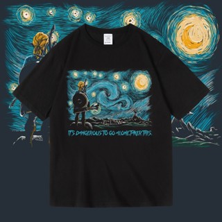 van gogh เสื้อ Zelda ลายการ์ตูน แขนสั้นคอกลม เสื้อผ้าแฟชั่น เสื้อยืด cotton ใส่ได้ทั้งชายหญิง สกรีนลายสวยงาม พร้อมส่ง