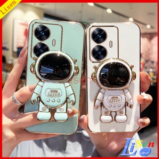 เคส Realme C55 เคส Realme10 Pro 5G C33 C35 C30 C30S C21Y C25Y Realme 10 Pro Plus 5G เคสโทรศัพท์มือถือ ลายนักบินอวกาศ พร้อมขาตั้ง สําหรับ YHY