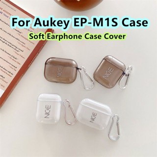 【ส่วนลด】เคสหูฟังนิ่ม แบบใส ลายเรียบง่าย สําหรับ Aukey EP-M1S EP-M1S