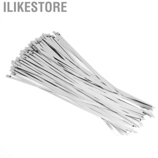 Ilikestore 100PCS Durable Cable Tie 304 Stainless Steel Marine Self Locking Head