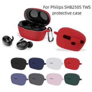 for Philips SHB2505 TWS Case Dustproof Soft Silicone Shell Protective Earphone Cover Accessories With Keychain