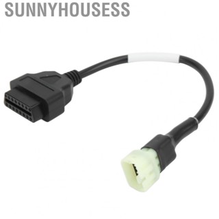 Sunnyhousess OBD2 6 Pin Diagnostic Cable Conversion Adapter for Motorcycle for Delphi ECU with Connector