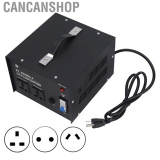 Cancanshop AC Voltage Transformer  AC Voltage Converter Portable Handle 2 Sockets 110V 220V Output  for Household