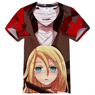 เสื้อยืด พิมพ์ลายอะนิเมะ Angels Of Death Satsuriku No Tenshi Streetwear