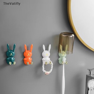 [TheVatifly] ชั้นวางแปรงสีฟัน ลายการ์ตูนกระต่าย ไม่ต้องเจาะรู อเนกประสงค์ สําหรับติดผนังห้องน้ํา [Preferred]