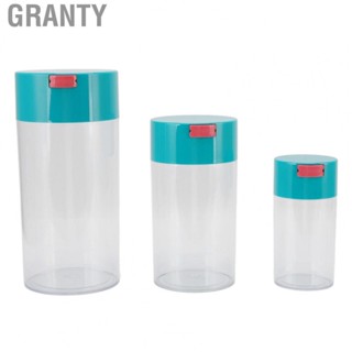 Granty Vacuum Storage Container  Clear Airtight Jar Plastic 2100ml 1100ml 400ml Shatterproof Stackable  for Dried Fruit for