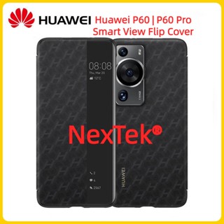 แท้100% Huawei P60 P60 Pro Smart View Flip Cover เคส Auto Wake Up Sleep Leather Protective เคส สําหรับ Huawei P60 P60Pro เคส Funda Coque