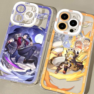 เคสโทรศัพท์ซิลิโคน TPU ใส แบบนิ่ม ลาย Honkai Star Rail Sampo กันกระแทก สําหรับ iPhone 14 11 13 12 Pro Max Hook XS XR X 8 7 6S Plus Mini