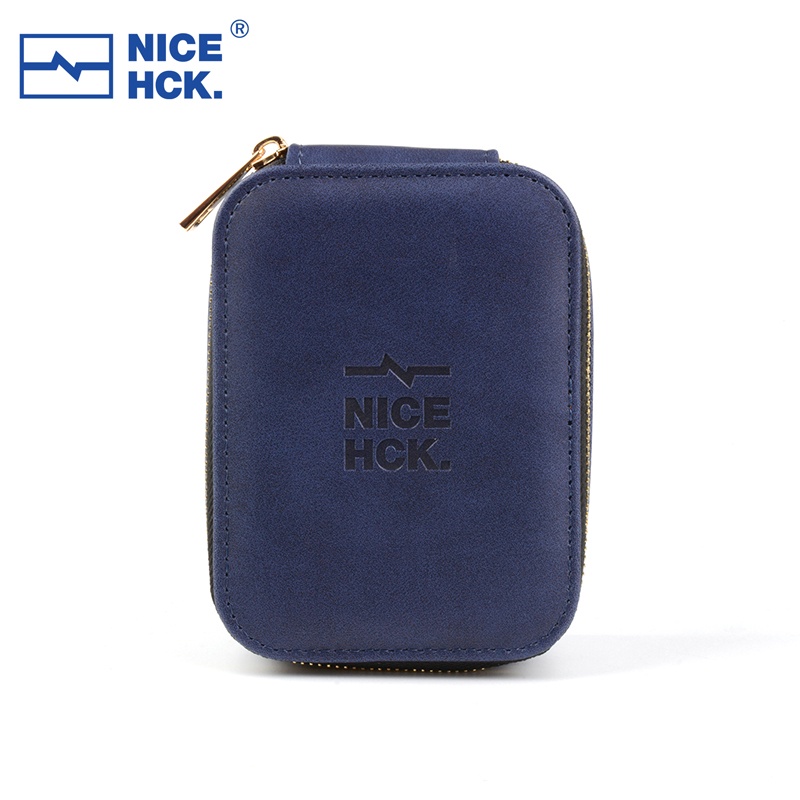 Nicehck กระเป๋าหนัง PU มีซิป ขนาดใหญ่ จุของได้เยอะ สําหรับใส่จัดเก็บหูฟัง สายเคเบิ้ล หูฟัง