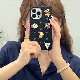 casetify iPhone14promax สีดำ เคสก้นชินจัง สามารถเปลี่ยนตำแหน่งได้ แบบหนา เคสซิลิโคน iPhone กันกระแทก เคส compatible for iPhone 14 13 12 11 Pro max xr xsmax 6 7 8 plus se2020 se2023 tify cases เคส 11ล่าสุด เคสไอโฟน11 แบบสี่เหลี่ยม เคสไอโฟน13 7พลัส case