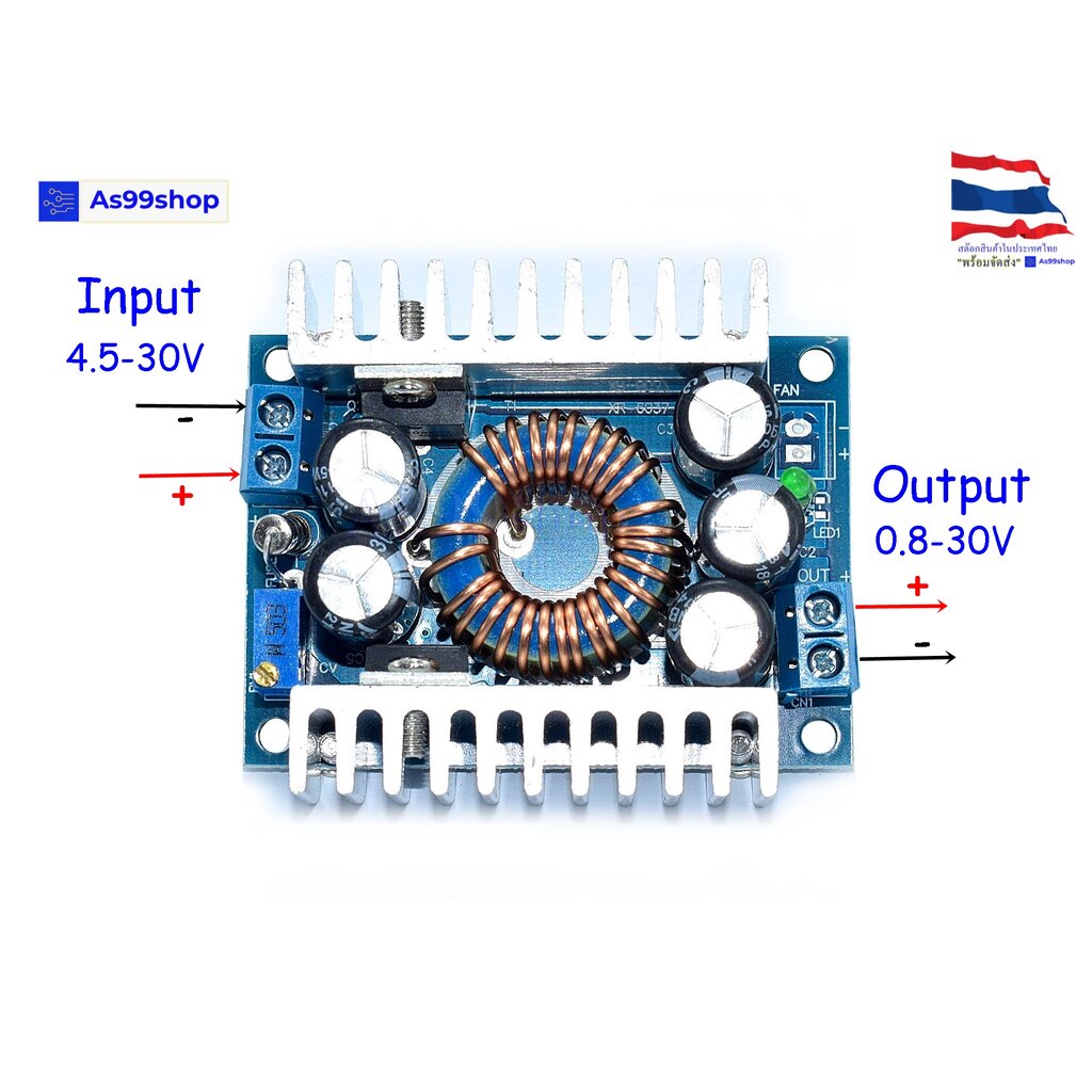 DC-DC High Power Low Ripple 12A โมดูล Step-Down