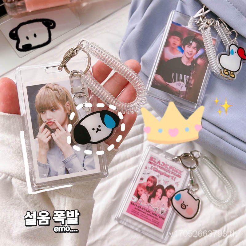 พวงกุญแจอะคริลิค จี้รูปกรอบรูปโพลารอยด์น่ารัก ขนาดเล็ก 41FU