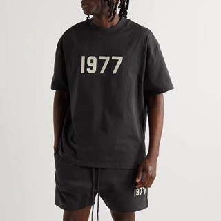 Fog 1977 เสื้อยืดลําลอง แขนสั้น ทรงหลวม สําหรับผู้ชาย และผู้หญิง