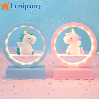 Lumiparty โคมไฟกลางคืน Led รูปยูนิคอร์น แฟนตาซี สร้างสรรค์ หลากสี สําหรับตกแต่งห้องนอน วันเกิด คริสต์มาส