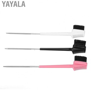 Yayala Eyelash Eyebrow Brush Comb Nylon Hair Ergonomic Eyebrow Brush Double Sided Mellow  Grooming Tool for Home for Broken Hair