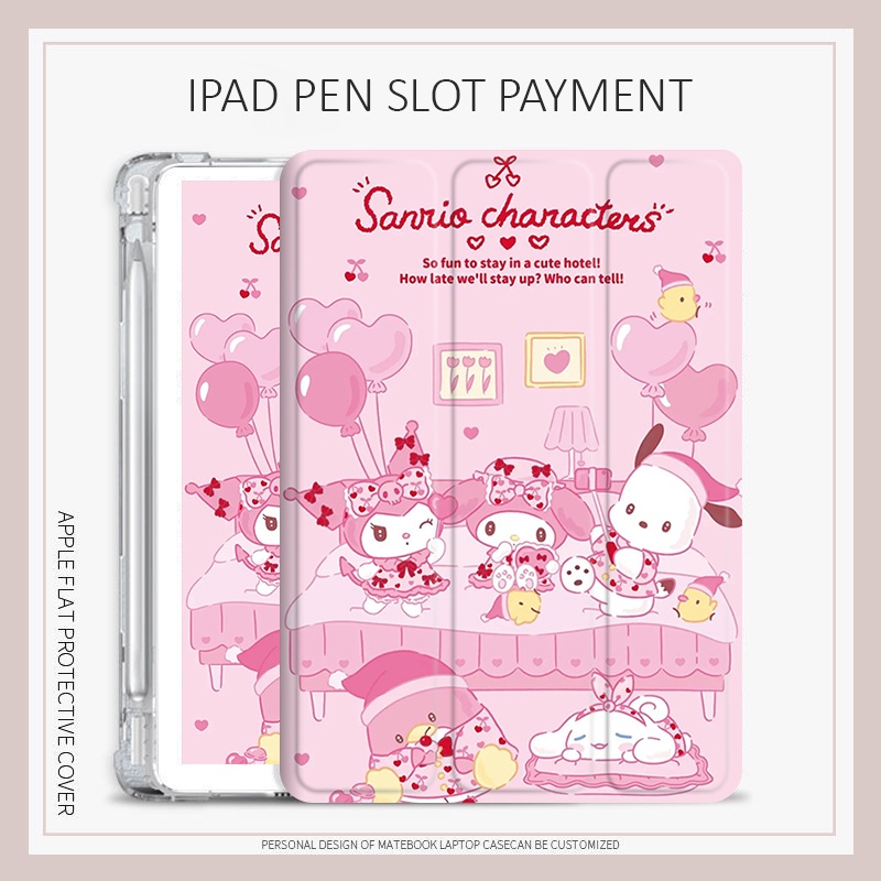 Sanrio เคส ลายคิตตี้ Kuromi mymelody สําหรับ iPad air4 5 mini4 5 6 iPad gen10 2022 pro11 gen7 8 9