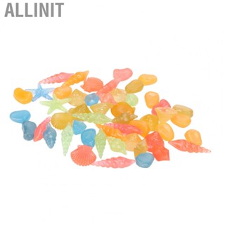 Allinit 50x Glowing Pebbles Colorful Landscape Luminous Stones For Fish Tank  FF