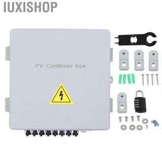 Iuxishop PV Combiner Box  10A Current Fuse 8 String PV Wiring Box IP65 Protection Natural Cooling Compact Size  for Off Grid Solar Power System