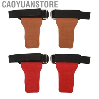 Caoyuanstore Cowhide Weight Lifting Grips  Steel Buckle  Slip Weight Lifting Deadlift   for Strength Training