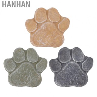 Hanhan Dog Pawprint Memorial Stone DIY Lettering Dog Grave Marker Weatherproof European Style Beautiful Comforting Resin Durable for