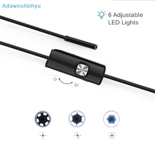 Adhyu กล้องเอนโดสโคป 7 มม. HD Micro 8 LED IP67 USB Type C กันน้ํา