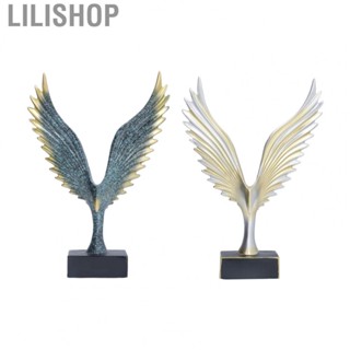 Lilishop Resin Sculpture  32.2cm Nordic Wing Statue  for Office