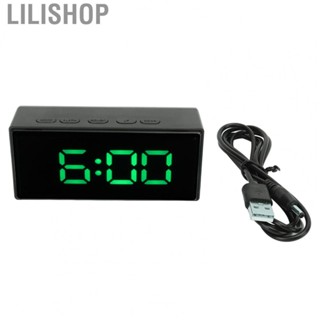 Lilishop Digital Clock Multifunction Mirrored Digital Alarm Clock for Travel for Home