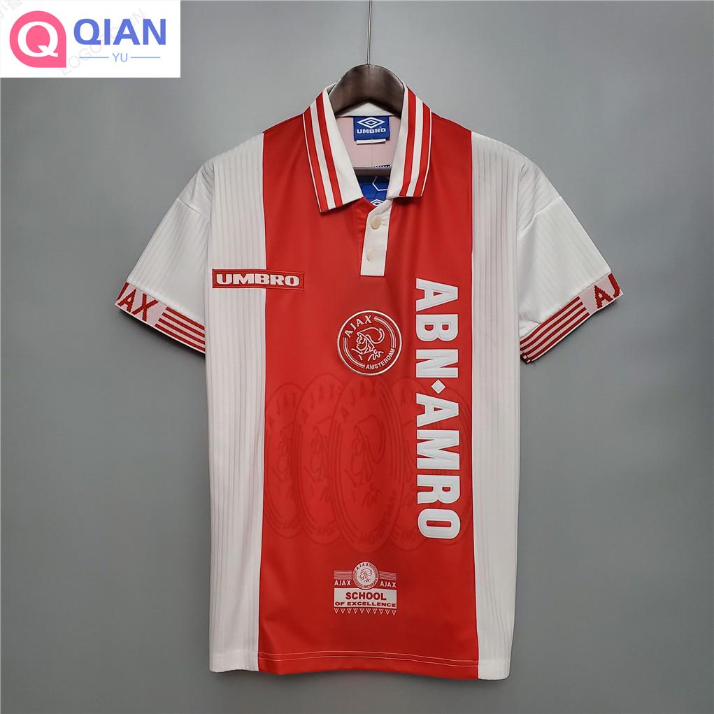 97-98 Ajax Home Retro Soccer Jersey Football