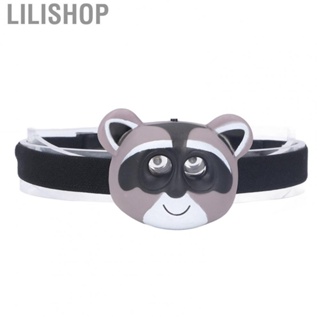 Lilishop Kids Headlamp Raccoon Appearance 2 Lighting Modes Lightweight  Powered DG