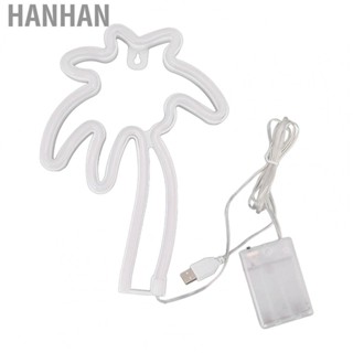 Hanhan Neon Sign  Wall Decorative Lamp Hanging Hole USB Powered  for Holiday Party