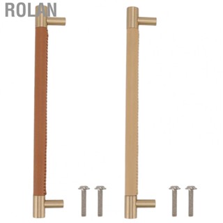 Rolan Cabinet Knob  Cabinet Door Handle Nordic Style Brass and Leather  for Wardrobes