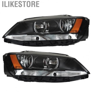 Ilikestore Headlight  Durable Amber Corner Sturdy Black Housing Headlight  for Car