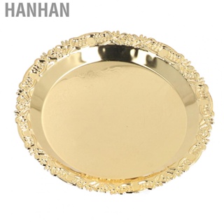 Hanhan Decorative Dinner   Multifunctional Round Fruit Tray with Pattern Edge for Ceremony