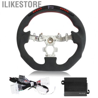 Ilikestore Fit for Nissan GT‑R R35 2009‑2016 D Type Racing Steering Wheel Suede  Display Shift Lights Steering Wheel