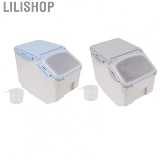 Lilishop Rice Storage Container with Cup Airtight Sealed  Grain Organizer Plastic Kitchen Supplies Rice Container