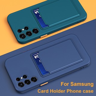 เคสโทรศัพท์ ซิลิโคนนิ่ม พร้อมช่องใส่บัตร สีแคนดี้ สําหรับ Samsung Galaxy A12 A22 A32 A42 A52 A72 A52S A21S