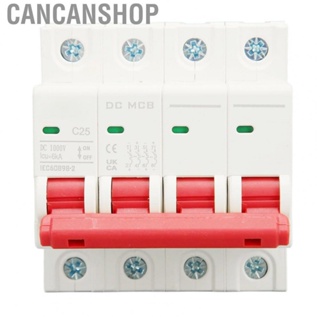 Cancanshop 4P Circuit Breaker 6000A Breaking  Short Circuit Protection Switch DC1000V 25A for Solar System
