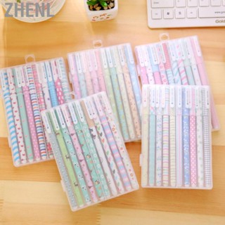 Zhenl 10 Pcs Pen Set Cute Pattern Round Plastic  Tip Gel  Pens for School Office
