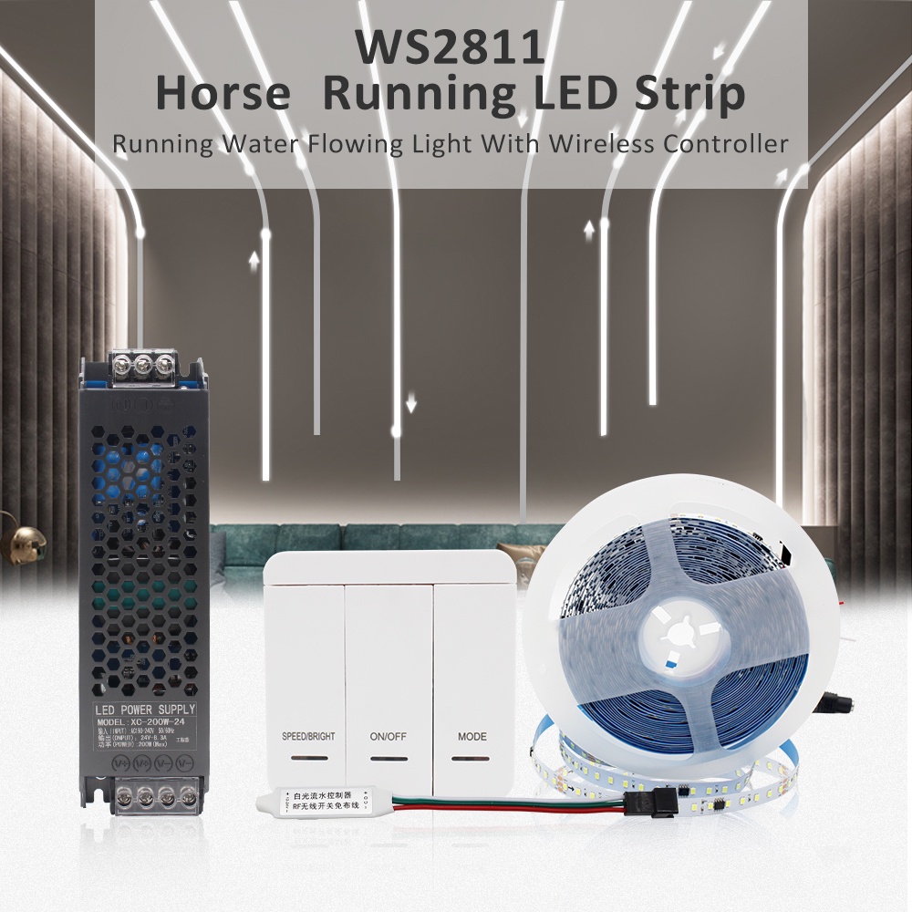 Ws2811 2835SMD 24V DC แถบไฟ LED ริบบิ้นควบคุมแบบไร้สาย 120 ดวง/M IP30 10 ม. 15 ม.