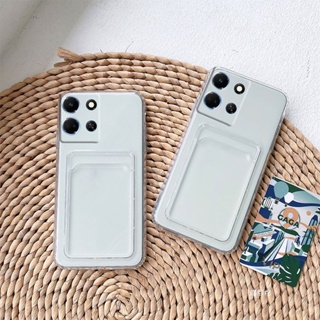 เคสโทรศัพท์มือถือแบบนิ่ม ใส กันกระแทก พร้อมช่องใส่บัตร สําหรับ INFINIX NOTE 30 4G X6833B 30 5G X6711 30 Pro 30i 4G Hot 30i X669C 30 Play 2023 INFINIX NOTE30 HOT30