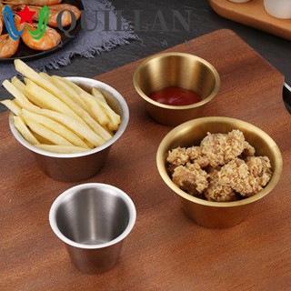 QUILLAN For Barbecue Bar Restaurant Ketchup Cup French Fries Dipping Bowl Seasoning Dish Hot Pot Dipping Mini Western Sauce Reusable Sushi Dipping Premium Appetizer Plates/Multicolor