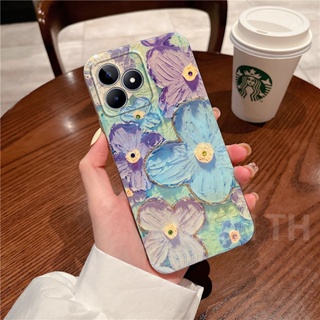 ขายดี ใหม่ เคสโทรศัพท์มือถือ ซิลิโคนนิ่ม TPU กันรอยเลนส์กล้อง ลายดอกไม้ 3D แฟชั่น สําหรับ Realme C53 2023 REALMEC53