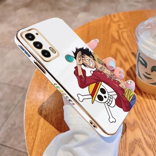 เคสโทรศัพท์มือถือนิ่ม ขอบสี่เหลี่ยม พิมพ์ลาย D.Luffy หรูหรา สําหรับ Motorola Moto E6S 2020 E7 Plus E7i Power E20 Edge 20