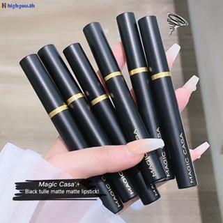 Magic Casa Black Matte Velvet Tube Misty Lipsticks Moisturizing Waterproof Non-fading Tube Lip Glaze highgoss.th