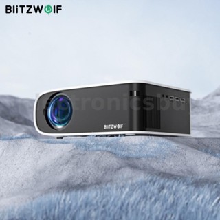 Blitzwolf® Bw-v6 โปรเจคเตอร์ 1080P DRM L1 Linux OS 450ANSI Lumens Dual WIFI บลูทูธ 5.0